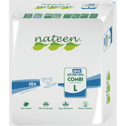 Nateen Soft Plus Maxi Ultra Adult Diapers 10's