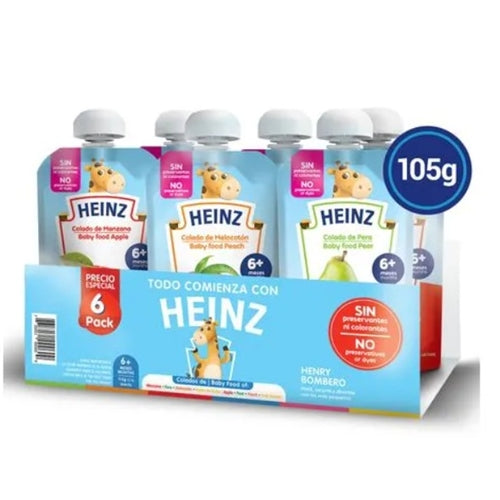 Heinz Pouch Baby Food 6 Pack 105g
