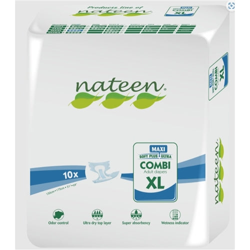 Nateen Soft Plus Maxi Ultra Adult Diapers 10's