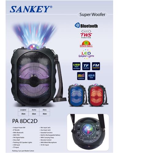 Sankey Speaker Self Power -Subwoofer 8''