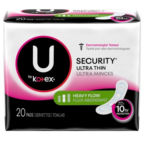 U By Kotex Pads, Maxi, Clean & Secure, Heavy 22 Ea