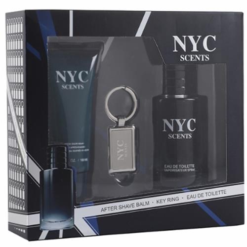 New York Nights 50ml & 100mlセット NYC Scents Blue 3 Pc Gift Set For Men 100ml