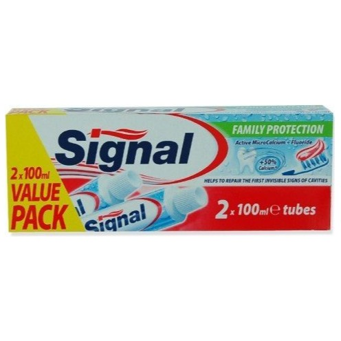 Signal Tooth Paste Family Protection( 2x100ml) Tubes