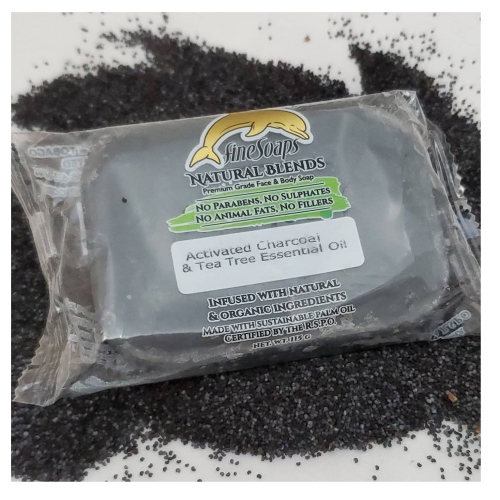 FINE SOAP ACTIVATED CHARCOAL & TEA TREE ESSENTIAL OIL