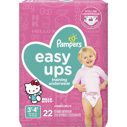 Pampers Easy Ups Training Underwear Girls 3T-4T 22 Count 