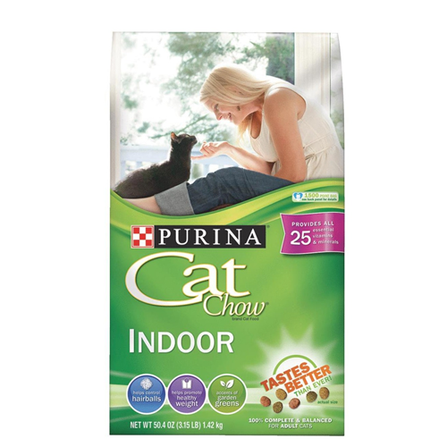 Purina Cat Chow Indoor with Chicken Adult Complete & Balanced Dry Cat Food 3.15lb