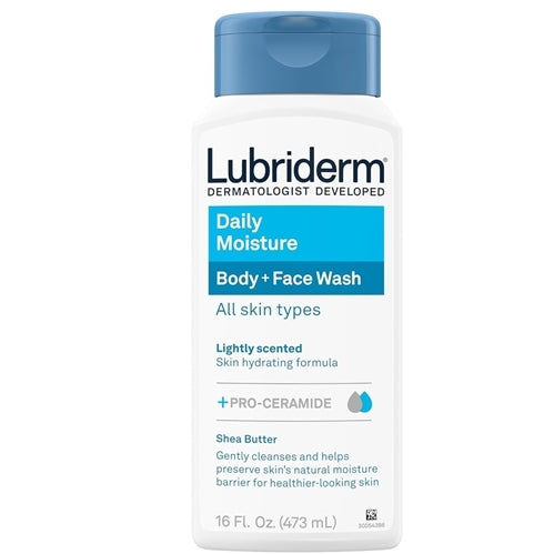 Lubriderm Daily Moisture Body + Face Wash, Hydrating Body Wash 16 fl. oz SAVE$12