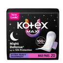 Kotex Maxi Night Defense Etra Heavy Overnight Pads With Wings -20ct