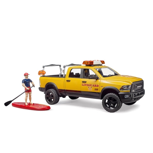 Bruder 02506 RAM 2500 Power Wagon Lifeguard w/ Figure, Stand-up Paddle and Light + Sound Module 24.12.8