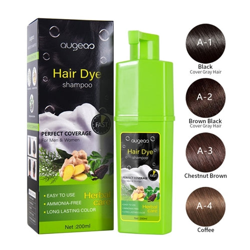 Augeas Hair Dye Shampoo - Black 200ml