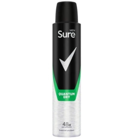 Sure Anti Perspirant Aerosol, 200ml Quantum Dry