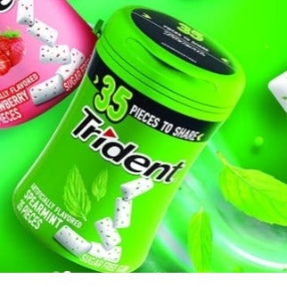 Trident Bottled Chewing Gum, 35pcs