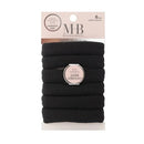 Must Have Beauty Extra Large Hair Tie - Black -6Pcs