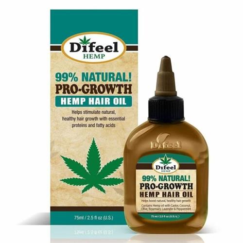 Difeel Hemp 99% Natural Hemp Hair Oil - Pro-Growth 2.5 oz