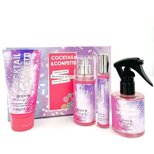 Body Philosophy Cocktail & Confetti 4pc Gift Set