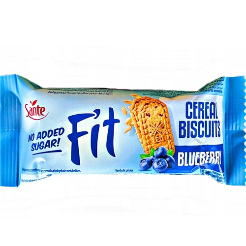 Sante Fit Cereal Biscuits, Blueberry 50g No Sugar Added