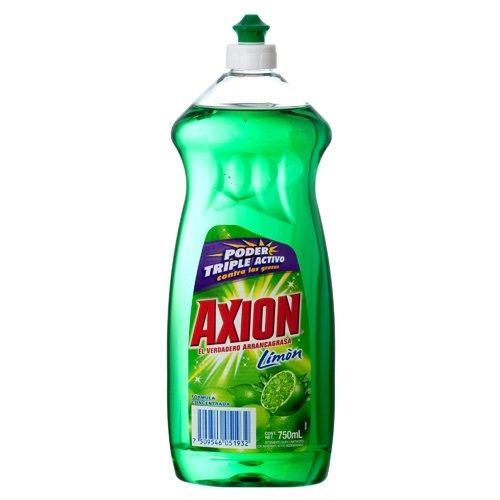 Axion Lemon Dishwashing Liquid 750ml + Free Sponge