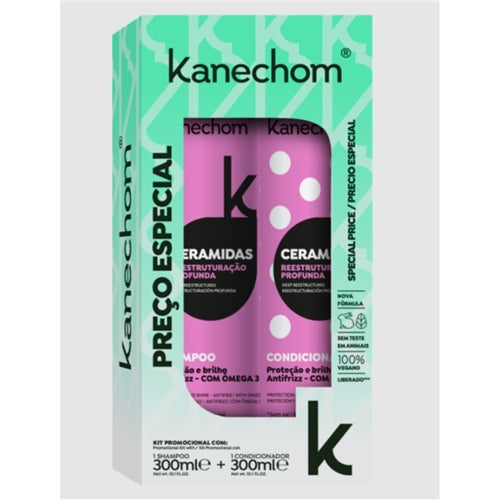 Kanechom Ceramides, Protection & Shine Promotional Kit Shampoo + Conditioner 300ml x 2