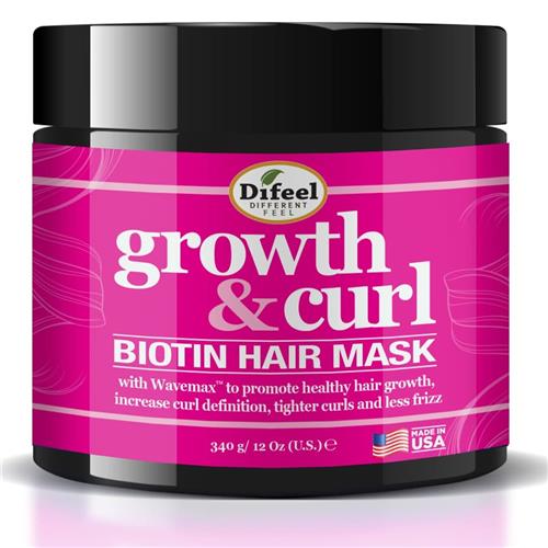 Difeel Growth and Curl Biotin Hair Mask 12 oz