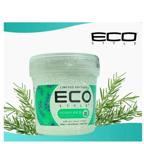 Eco Style Rosemary Mint Oil Gel, Softens, Shine Enhancing