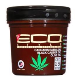 Eco Style Cannabis Sativa Oil Black Castor & Olive Oil Styling Gel 16oz