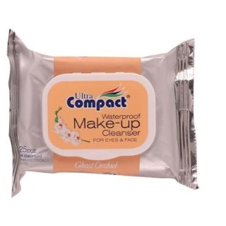 Ultra Compact Waterproof Makeup Cleanser Wipes 25's