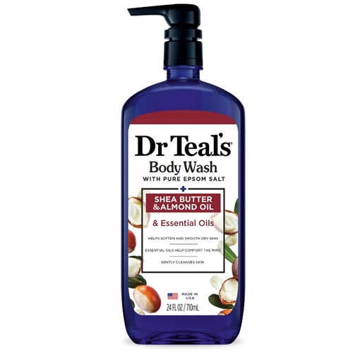 Dr Teal's Body Wash With Pure Epsom Salt, Shea Butter & Almond Oil 24 oz