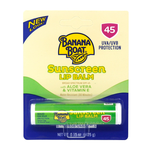 Banana Boat Aloe Vera With Vitamin E Sunscreen Lip Balm Spf 45