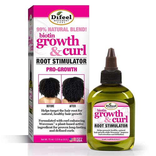 Difeel Growth & Curl Biotin Pro-Growth Root Stimulator 2.5 oz. - Curly Hair Deep Treatment