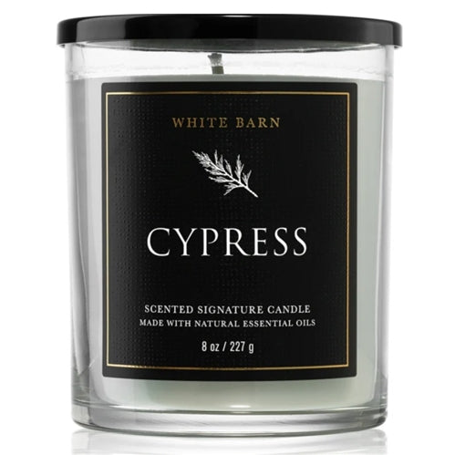 Bath & Body Works White Ban Cypress Single Wick Candle 227g