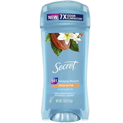 Secret Scent Expressions Antiperspirant and Deodorant Clear Gel, Cocoa Butter 2.6oz