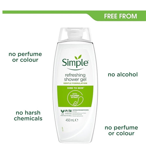 Simple Kind to Skin Shower Gel Refreshing