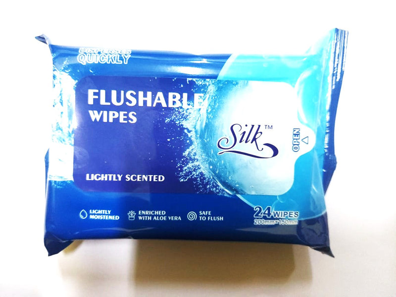 Silk Flushable Wipes 24's
