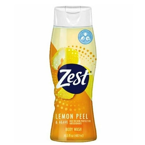 Zest Antioxidant Body Wash, Lemon Peel & Agave - 18 Oz