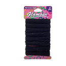 Glamour Hair Bands 8Pc-Black