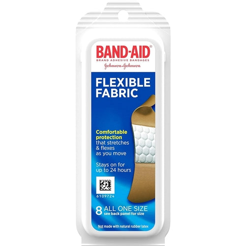 Band-Aid Brand Flexible Fabric Adhesive Bandages, All One Travel Size, 8 ct