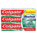 Colgate Maxfresh 3 Pack Toothpaste, Clean Mint 6 fl oz