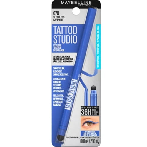 Maybelline Tattoo Studio Automatic Gel Pencil Waterproof Eyeliner, Sleep Sapphire - 0.01oz