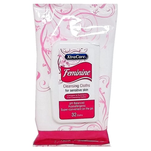 Xtracare Feminine Cleansing Cloths For Sensitive Skin - 32 Cloth
