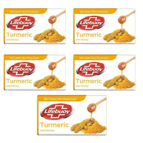 Lifebuoy Mega Pack Offer 5 × 100g, Turmeric & Honey 4 + 1 Free