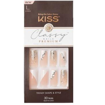 Kiss Premium Classy Press On 30 Nails - XL Length