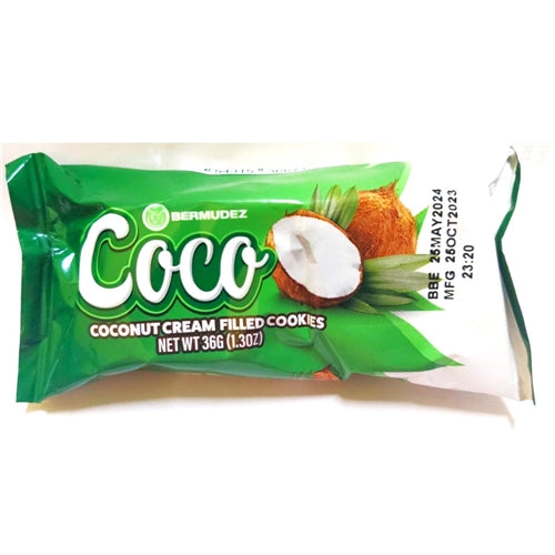 Bermudez Coconut Cream Filled Cookies 36g