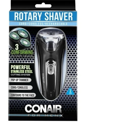 Conair SHV1000 Cord/Cordless Rechargeable Rotary Head Shaver