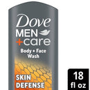 Dove Men+Care Skin Defense Antibacterial Body Wash Soap - 18 fl oz