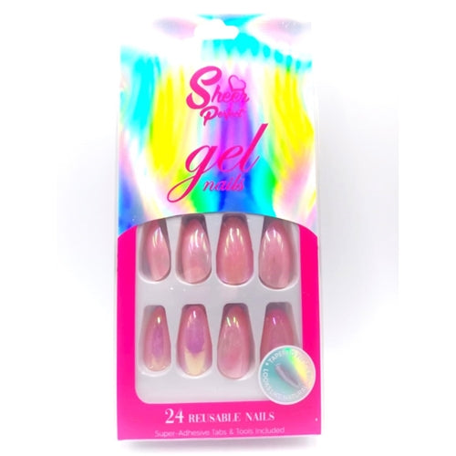 Sheer Perfect Gel Press On Nails - 24 Reuseable Nails