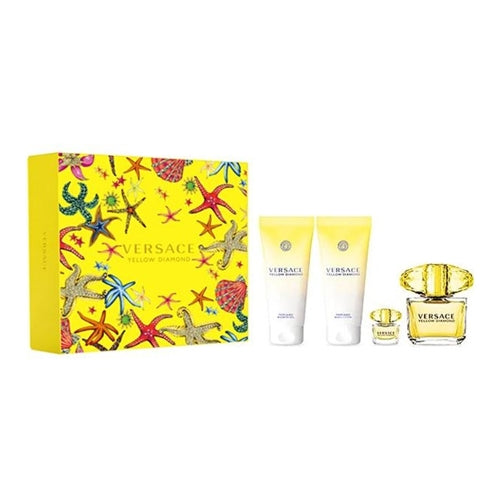 Versace Ladies Yellow Diamond 4pc Gift Set
