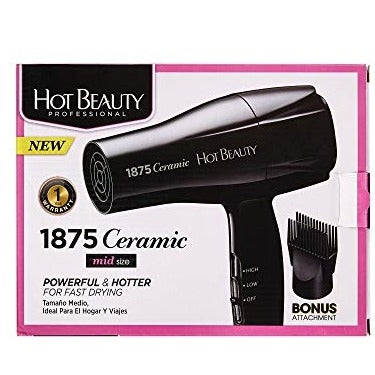 Hot Beauty Professional 1875 Ceramic Styler Hair Dryer