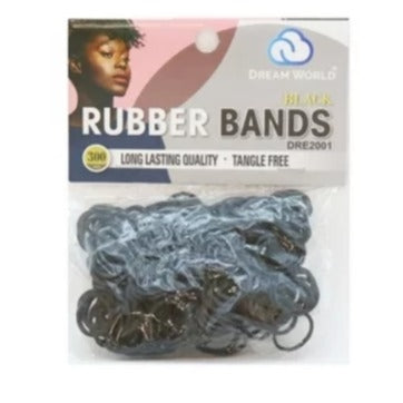 Dream World Black Rubber Bands - 300's