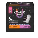 Kotex Maxi Night Defense Overnight Maxi Pads-28ct