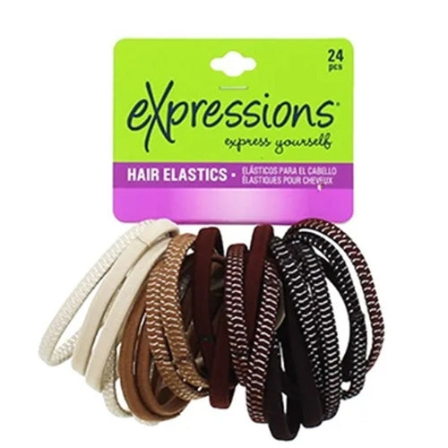 Expressions 24pc Earth Tone Elastic Hair Ties